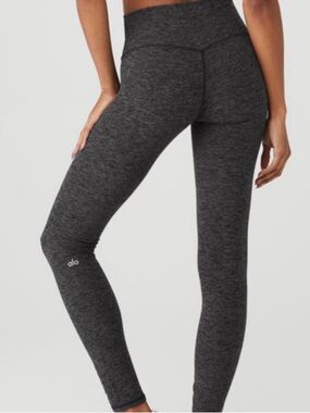 ALO Yoga Heathered Charcoal High-Rise Leggings
